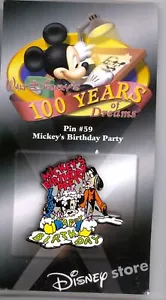 LE Disney Pin 100 Years of Dreams Mickey's Happy Birthday Party Goofy Ruins it - Bild 1 von 2