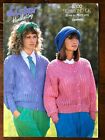 Lister 5300 knitting pattern ladies DK lace rib cardigan with round or v-neck