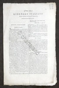Giornale Italiano N. 156 - Milano 1804 Anno III Repubblica Cisalpina / Italiana - Picture 1 of 1
