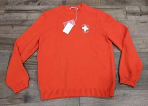 $ 410 Herren Helmut Lang Rettungsschwimmer Logo Rundhalsausschnitt Pullover rot XL - Bild 1 von 7