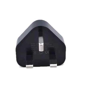 Chargeur mural Home 5V 1A 3 broches adaptateur secteur prise britannique chargeur USB téléphone etc noir - Photo 1 sur 1