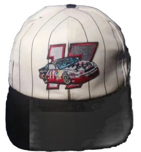 Cappello snapback anni 90 NASCAR Racing #17 Darrelll Waltrip gessato bianco nero - Foto 1 di 7