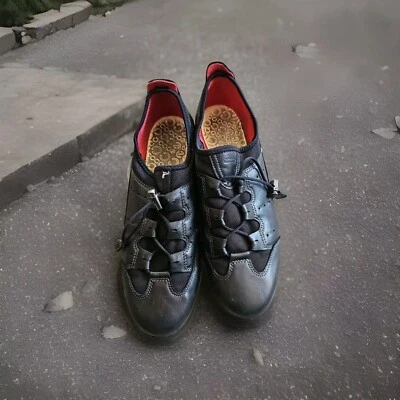 Ecco Size 43 (US 10) Women's Black Canvas and Leather Athletic Shoes    GWSB  - Image 1 of 4