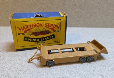 Remolque Moko Lesney Matchbox #16 Atlantic 1956 con caja original (dañado) Foto 1 de 4