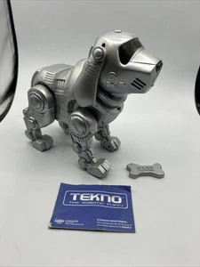 Vintage 90's Tekno Dog Puppy Manley Quest Interactive Robot Works w Bone - Picture 1 of 3