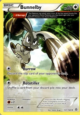 Pokémon Bunnelby (Omega) XY Primal Clash 121/160 Uncommon Light Play LP Card Sca - Image 1 of 2