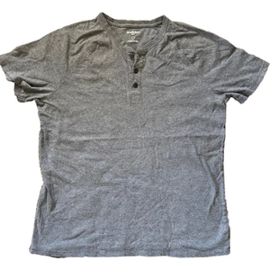 Goodfellow Hombre L Gris Henley Camiseta Manga Corta - Imagen 1 de 4