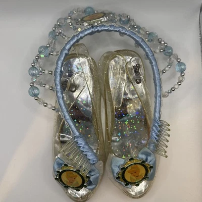 Disney Cenicienta Princesa Brillante Jalea Zapatos 11/12 con Corona ☼Disfraz Halloween Foto 1 de 4