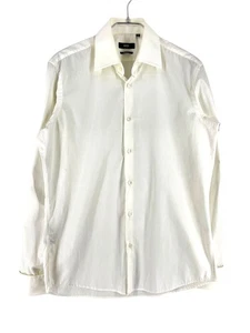 HUGO BOSS Regular Solid White Shirt Casual Formal Men Size S (39 - 15 1/2) - Picture 1 of 8