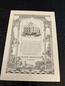 FRÜHE 1900er MAGAZINANZEIGE #A10-035 ADLER ROCHESTER KLEIDUNG - Bild 1 von 1