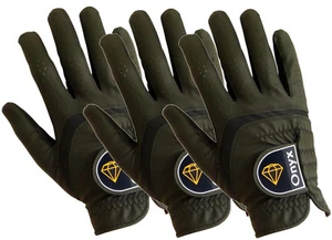 Onyx Ladies Premium RH Golf Gloves 3 Pack All Weather Right Hand Large Black - Picture 1 of 2