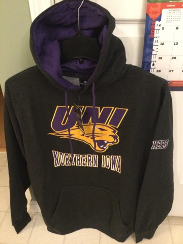 Northern Iowa Panthers Fleece Hoodie XL by Colosseum Black Sweatshirt Cover
