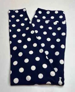TC Lularoe Leggings White Polka Dot on Navy Blue Size 12-18 NEW 259543 - Picture 1 of 4