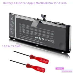 Replacement Battery For Apple MacBook Pro 15" A1382 Early Late 2011 Mid 2012 NEW - Picture 1 of 6