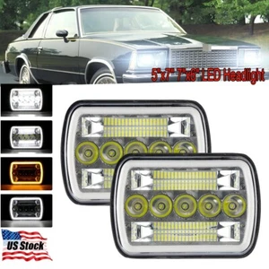 Par de faros LED cromados de 7x6" Hi-Lo DRL intermitente para Toyota Tacoma 1995-1997 - Imagen 1 de 12