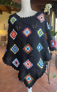 Poncho- Mantella - Granny Handmade - Foto 1 di 2