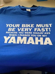 t-shirt Must Be Fast Yamaha 16 15 14 13 12 11 10 09 08 YZF FZR R1 R6 600 750  - Foto 1 di 16