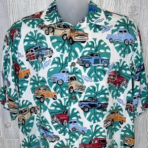 Joe Kealoha Reyn Spooner Hawaiian Shirt Chevrolet Trucks Chevy Cars Size Medium - Picture 1 of 8