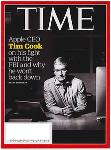 TIME Magazine March 28, 2016 Apple's Tim Cook, Obama, NFL, Drones, James Corden - Imagen 1 de 1
