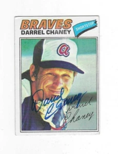 Autographed Signed DARREL CHANEY Atlanta Braves 1977 TOPPS Card #384 w/COA - Picture 1 of 1