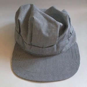 Eisenbahn Schaffner Ingenieur gestreifter Hut Vintage Made in USA klein - Bild 1 von 4