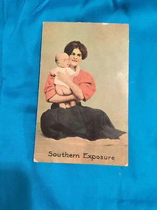 Southern Exposure Humor Novelty Comedy Baby Mother Postcard 1909 RPPC Real PHOTO - Picture 1 of 2