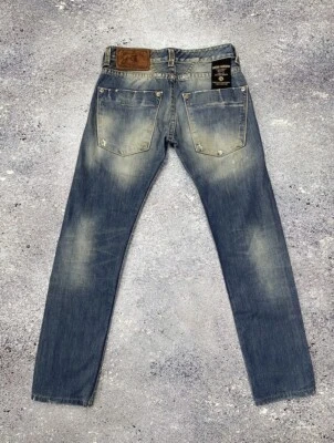 Pantalones de mezclilla Takeshy Kurosawa azul lavado envejecido archivo para hombre talla 30 ajustados Foto 1 de 4