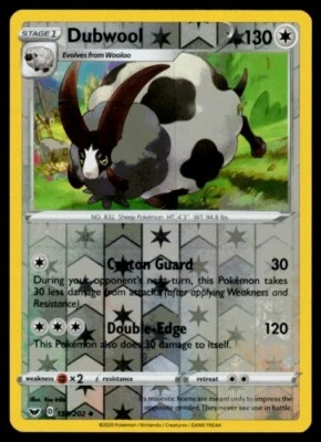 Dubwool Reverse Holo Pokemon TCG Card 154/202 - Image 1 of 2