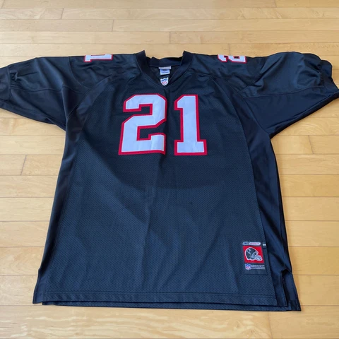 100% Authentic Reebok 2001 Helmet Tag Deion Sanders Atlanta Falcons Jersey 58 Cover