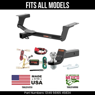 For 06-12 Toyota RAV4 Trailer Hitch 4 Pin Wire 178" Ball Fits All Curt 3.5K 2" - Изображение 1 из 4