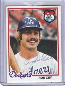 Ron Cey Signed Autographed Trading Card 1978 Topps Dodgers GX31133