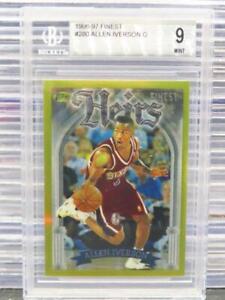 1996-97 Topps Finest Allen Iverson Heirs Rare Rookie RC #280 BGS 9 MINT 76ers