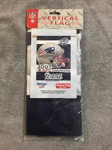 New WinCraft  NEW ENGLAND PATRIOTS 2007 AFC Champions SB XLII Vertical Flag - Picture 1 of 4