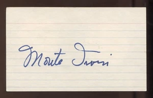 Monte Irvin Signed 3x5 Index Card Vintage Autographed Baseball Signature - Picture 1 of 2