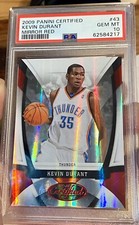 2009-10 Certified Kevin Durant MIRROR RED Refractor /250 PSA 10 GEM POPULATION 1