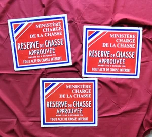 RÉSERVE DE CHASSE APPROUVÉE / Lot de 10 tôles 1951-1965 ? FRANCE - Imagen 1 de 6