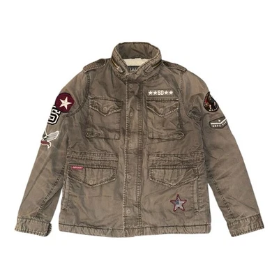 Superdry Chaqueta Militar Hombre M Caqui Marrón Utility Field Army M65 Rookie Sherpa Foto 1 de 4