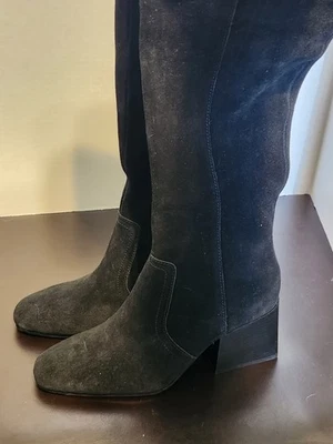 Talla 7.5M - Bota de montar Blondo Tessa impermeable para mujer hasta la rodilla talla gamuza negra Foto 1 de 4