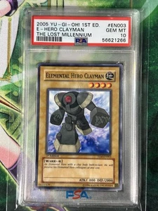YUGIOH Elemental Hero Clayman TLM-EN003 1st Edition PSA 10 GEM MINT - Picture 1 of 2