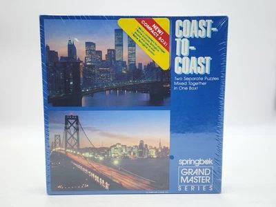 Springbok Grand Master Series Puzzles Coast To Coast Twin Towers Golden Bridge - Image 1 of 4