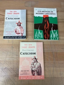 Vintage Catholic Catechism Lot St. Joseph Baltimore No.1 & No.2 + CCD Catechetic - Bild 1 von 10