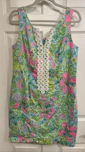 Lilly Pulitzer mehrfarbig Kokosnuss Dschungel Print Cathy Kleid Größe 6 - Bild 1 von 6