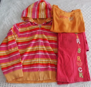 LOTE Gymboree 5 6 Niñas Sudadera con Capucha Pantalones Camisa Rosa Naranja Rock Super Star Otoño Invierno - Imagen 1 de 12