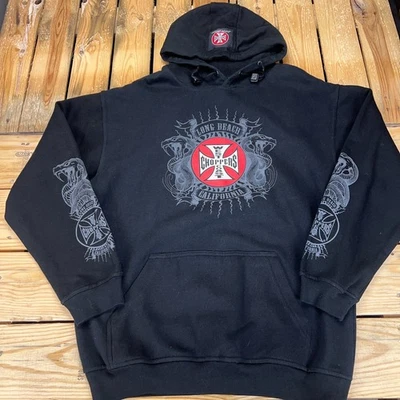 Sudadera con capucha vintage West Coast Choppers Jesse James para hombre M larga playa motociclista pulóver Foto 1 de 4