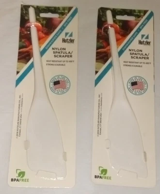 2 Hutzler Nylon Spatula / Scraper #732 - 10" White NIP -  Made in USA 2018 - Image 1 of 4
