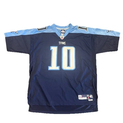 Camiseta deportiva de los Tennessee Titans 2XL Vince Young para hombre Reebok azul vintage  Foto 1 de 4