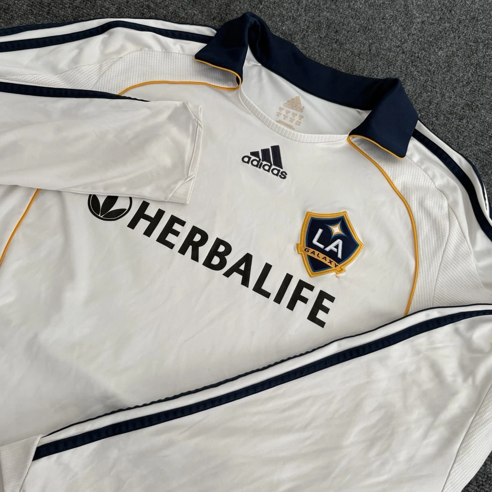 Camiseta deportiva de fútbol de manga larga Adidas para hombre MLS LA GALAXY XL #23 BECKHAM Foto 1 de 4