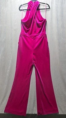 Mono Skies Are Azul Mujer Mediano Magenta Terciopelo Elastizado Halter Formal Y2K Foto 1 de 4