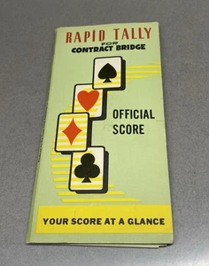 Vintage Contract Bridge Rapid Tally Folder Score Calculator - Picture 1 of 6
