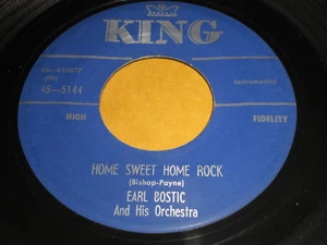 Earl Bostic - Home Sweet Home Rock / Pinkie 45 - King - Blues R&B - Picture 1 of 1